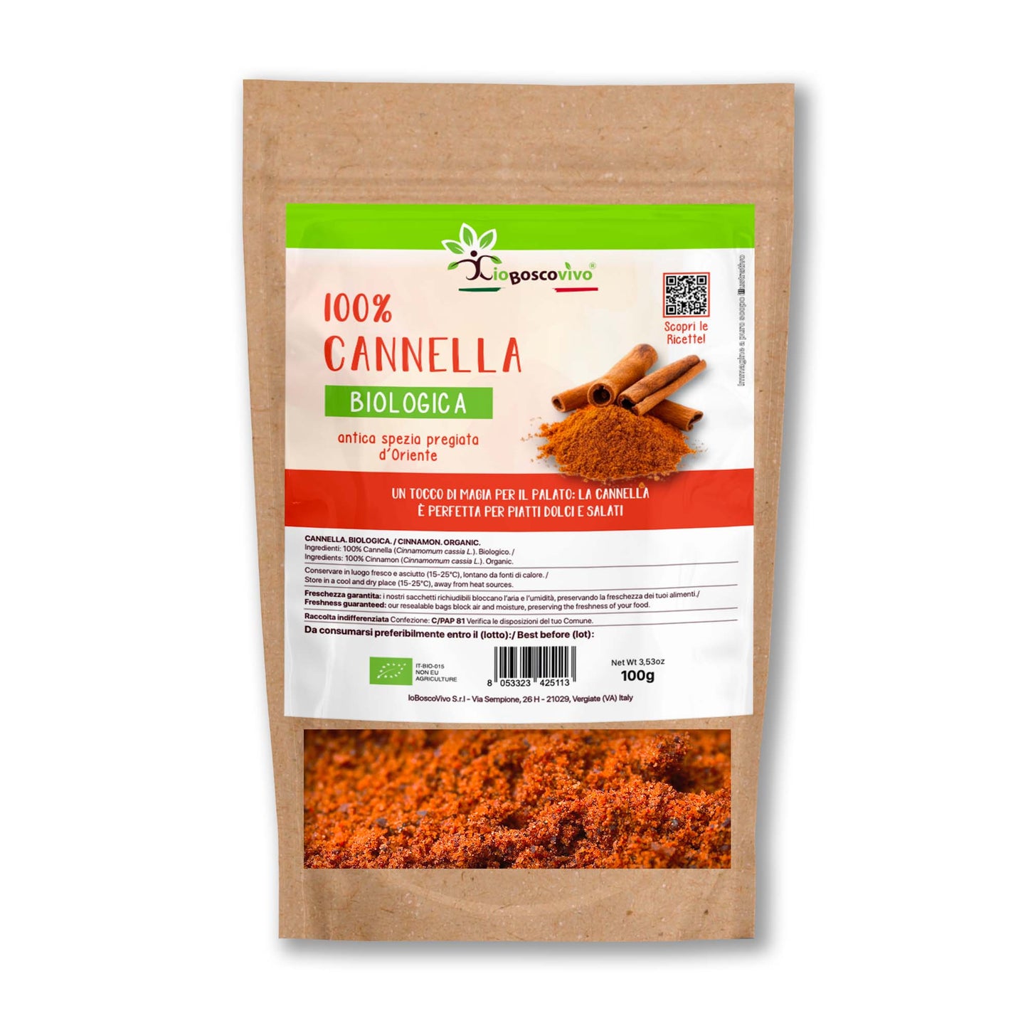 100% Organic Cinnamon Powder - 100g